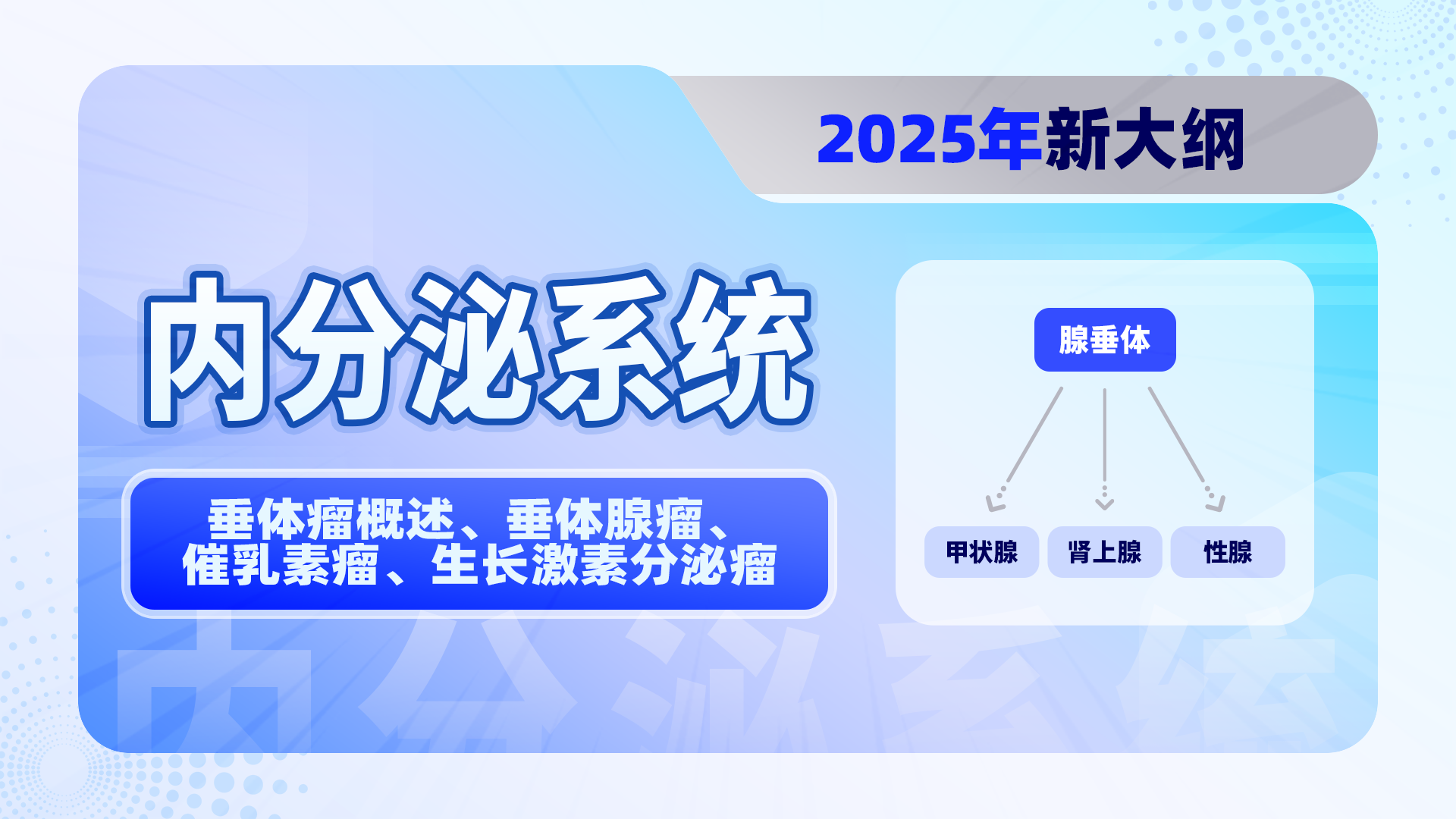 【2025年新大纲】内分泌系统-垂体瘤概述、垂体腺瘤、催乳素瘤、生长激素分泌瘤